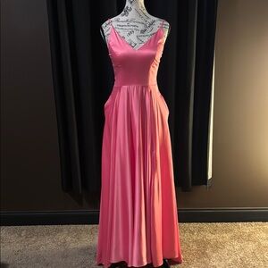 Windsor Orange and Pink Embellished Maxi Gown for Prom